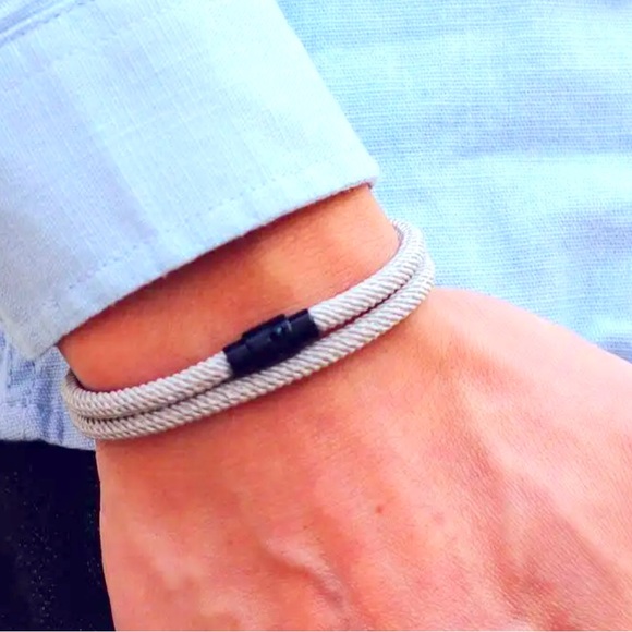 Minimalistic Bracelet set with Onyx and Emperor Blue - Picture 6 of 10